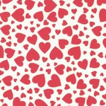 Petite Red Heart Print Italian Paper ~ Tassotti